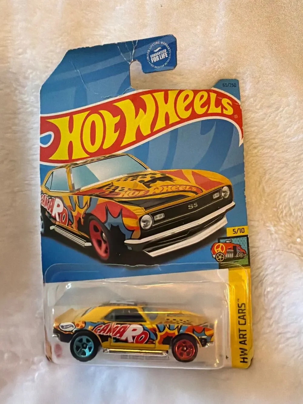Hot Wheels 68 COPO Camaro HW Art Cars 5/10 Yellow 63/250 Factory Sealed